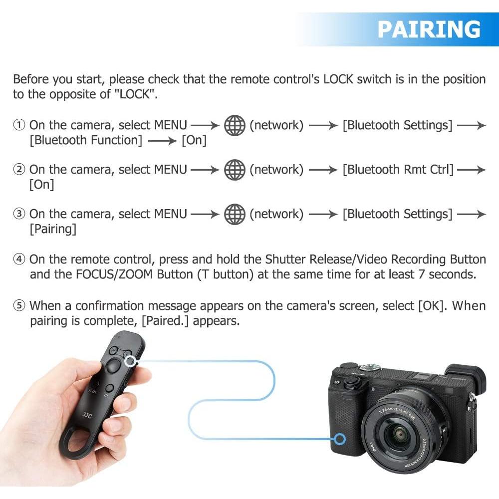 Control Remoto Inalámbrico Bluetooth JJC RMT-P1BT para Sony