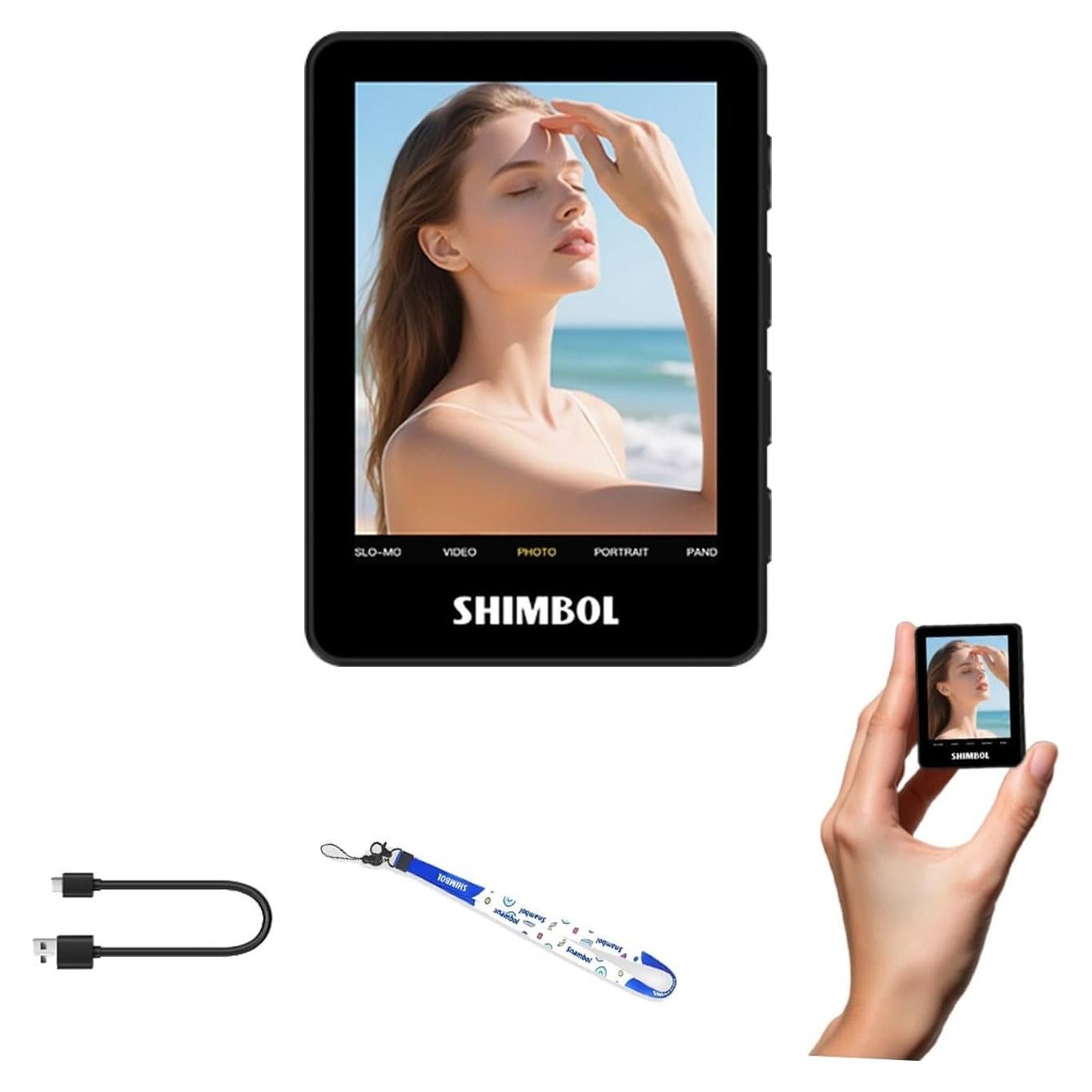 Monitor Selfie Inalámbrico Shimbol CP5 Mini 2 HD 2.4" Negro