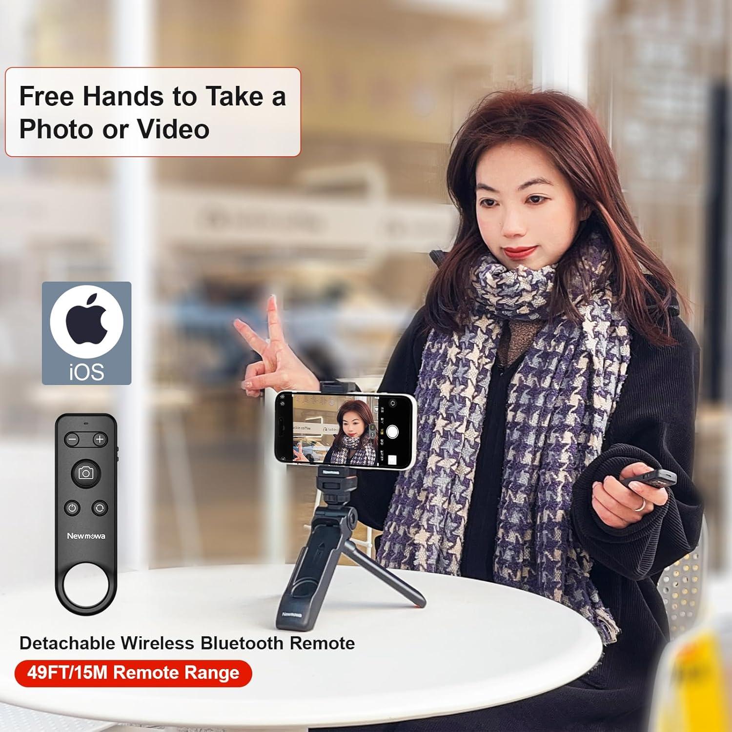 Trípode Plegable Newmowa con Control Remoto para iPhone 6.7"