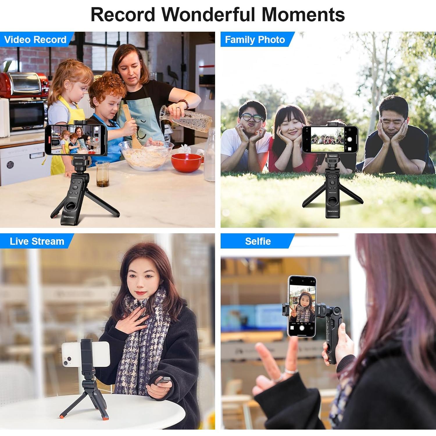 Trípode Plegable Newmowa con Control Remoto para iPhone 6.7"