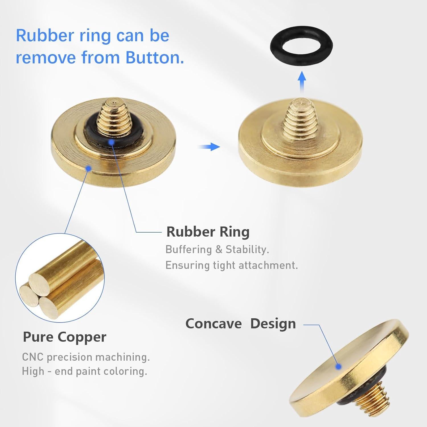Botón de Liberación de Obturador Haoge 12mm Cobre para Fujifilm y Leica