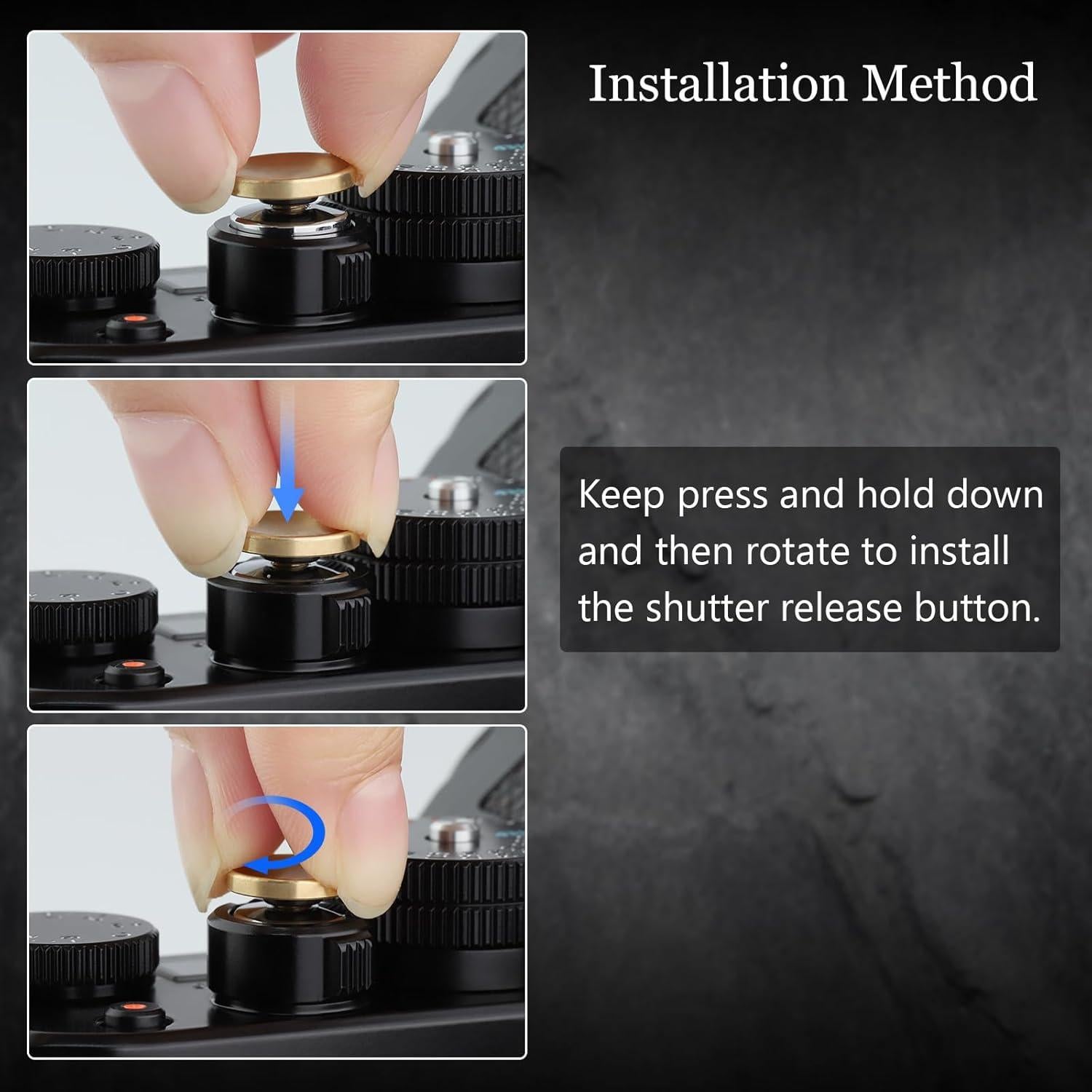 Botón de Liberación de Obturador Haoge 12mm Cobre para Fujifilm y Leica