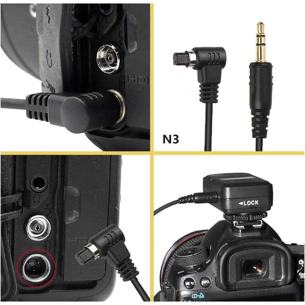 Cable de liberación remota N3 3.5mm Pixel para Canon EOS