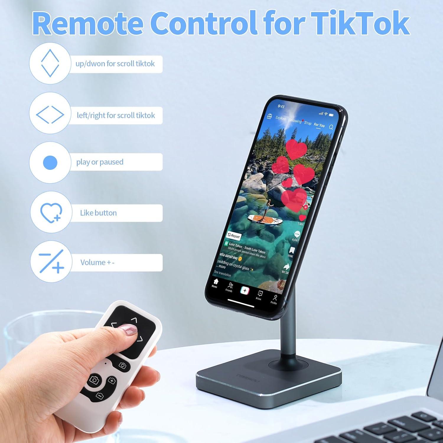 Control Remoto Bluetooth LiDii para Cámara y TikTok - Blanco
