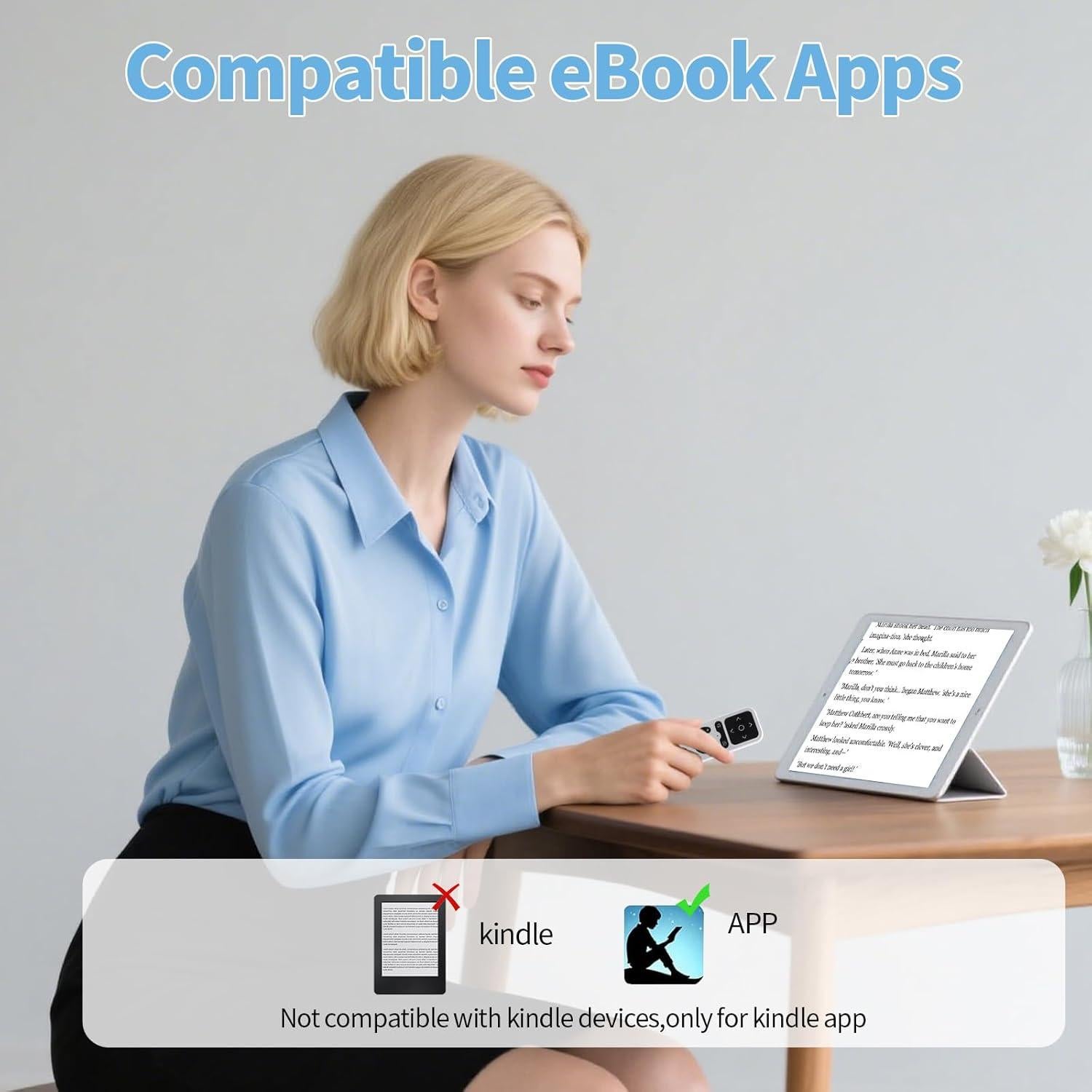 Control Remoto Bluetooth LiDii para Cámara y TikTok - Blanco