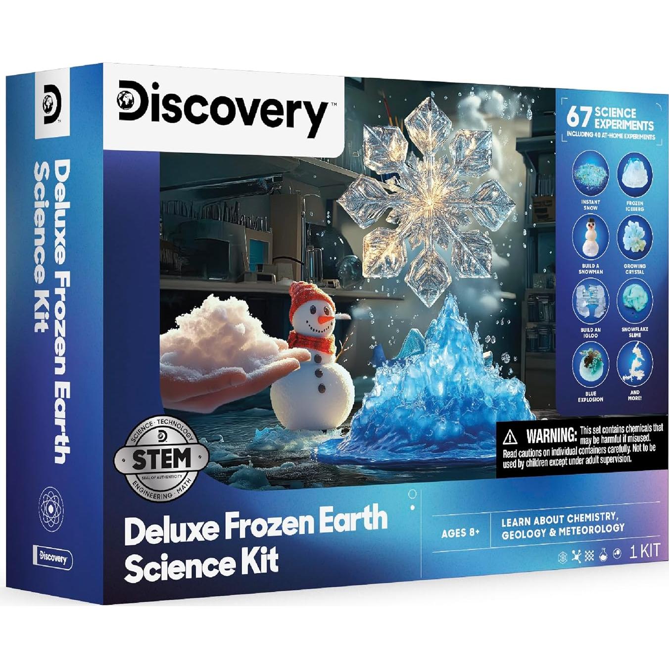 Kit de Ciencia de Tierra Congelada Discovery - 67 Experimentos STEM