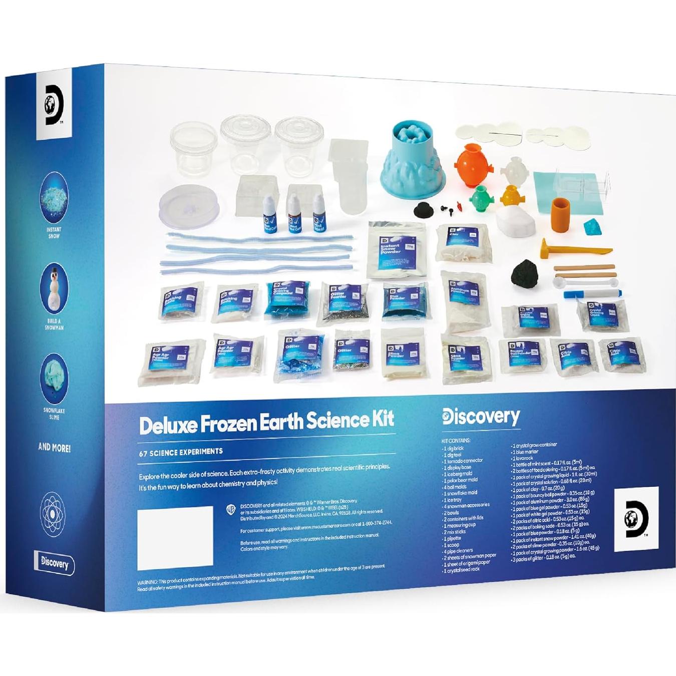 Kit de Ciencia de Tierra Congelada Discovery - 67 Experimentos STEM