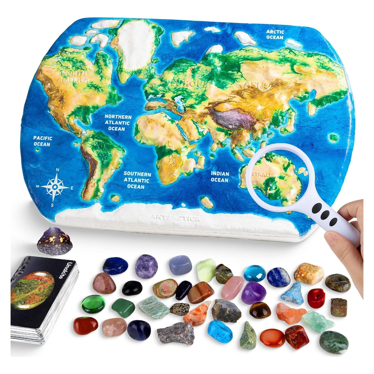 Kit de Excavación de Gemas HAYXUN - 37 Rocas y Cristales