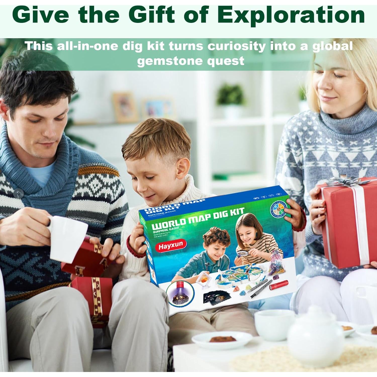 Kit de Excavación de Gemas HAYXUN - 37 Rocas y Cristales