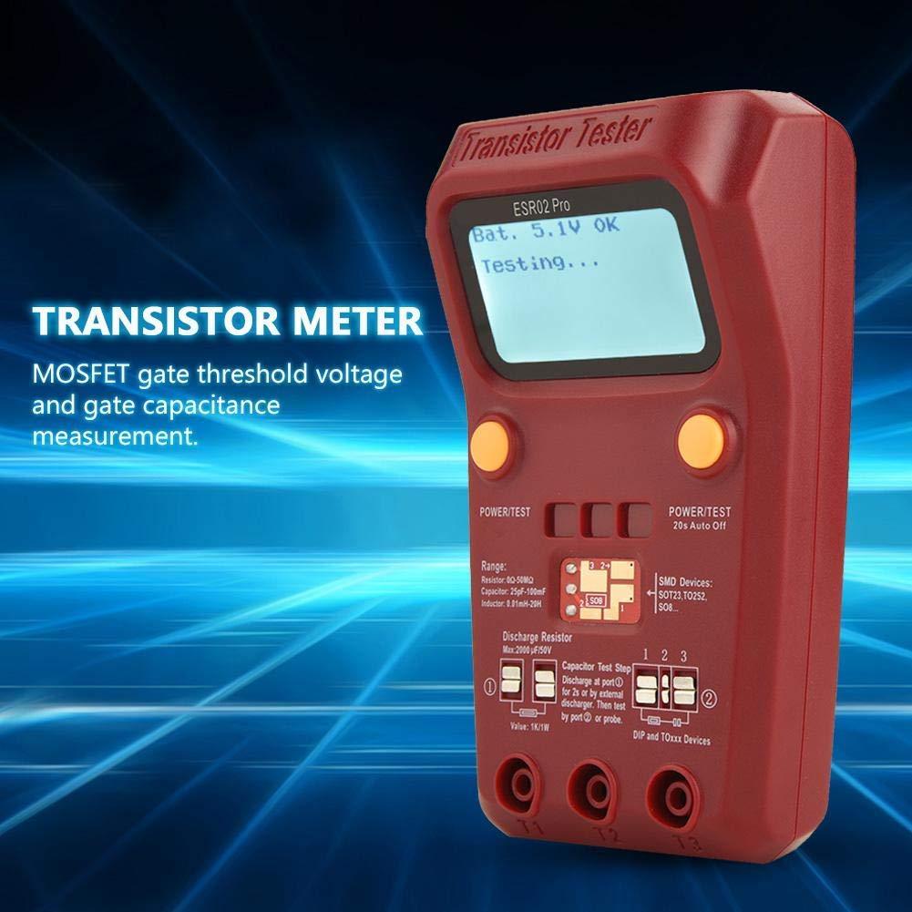 Probador Digital de Transistores BSIDE ESR02 Pro - Medidor de Capacitores e Inductores