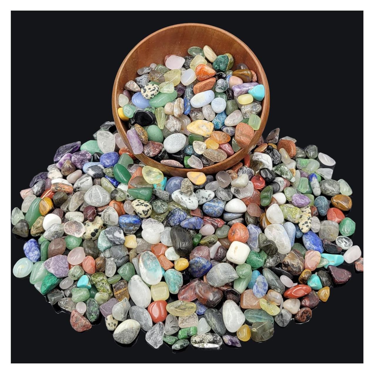 Kit de 60 Piedras Preciosas y Cristales Pulidos 1kg - SeeuFun