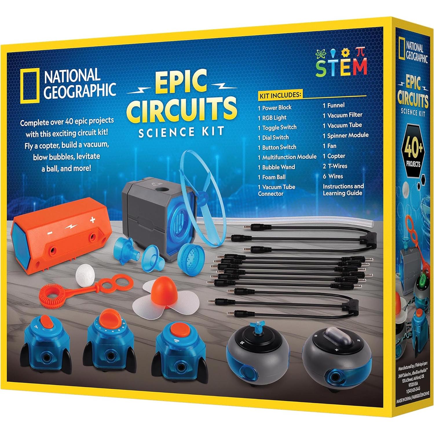 Kit de Electrónica National Geographic - 40 Proyectos STEM para Niños