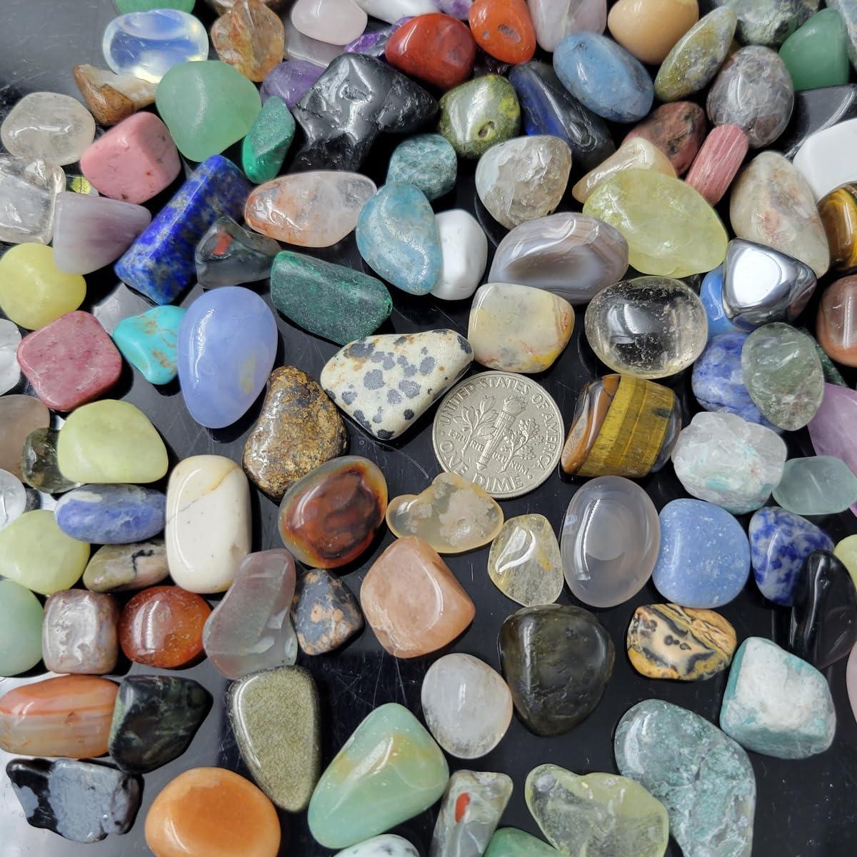 Juego de 60 Piedras Preciosas y Cristales Pulidos 0.25kg