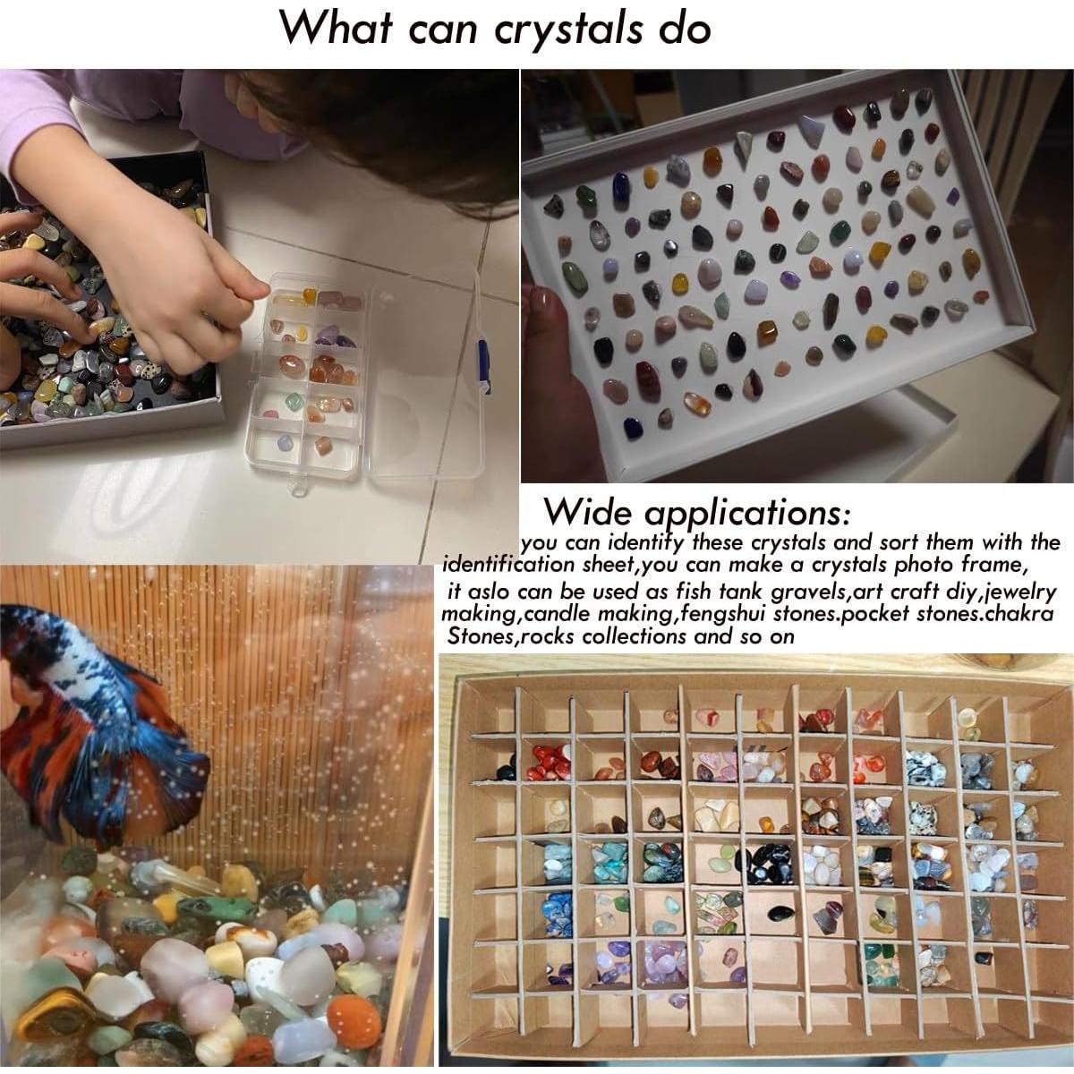 Juego de 60 Piedras Preciosas y Cristales Pulidos 0.25kg