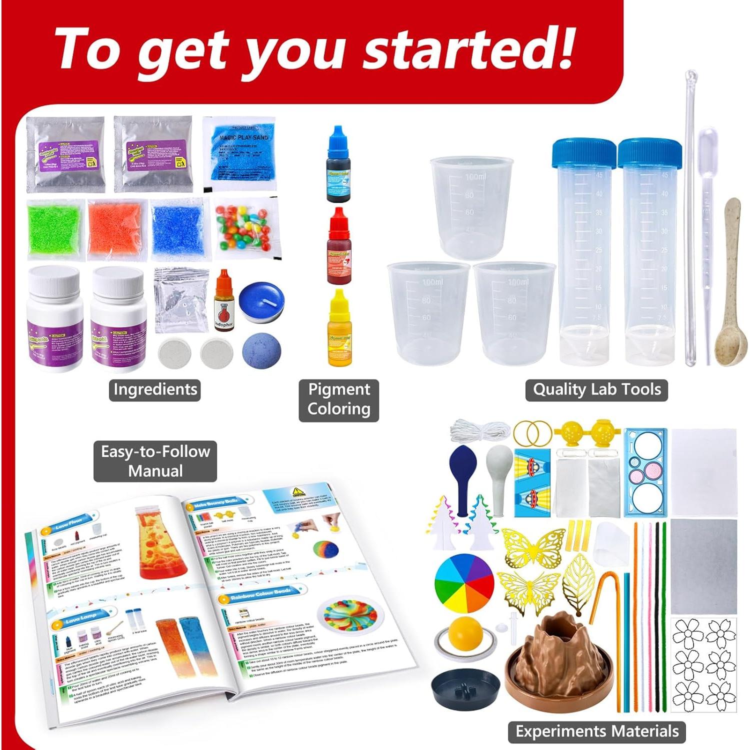 Kit de Experimentos Científicos UNGLINGA 111 para Niños