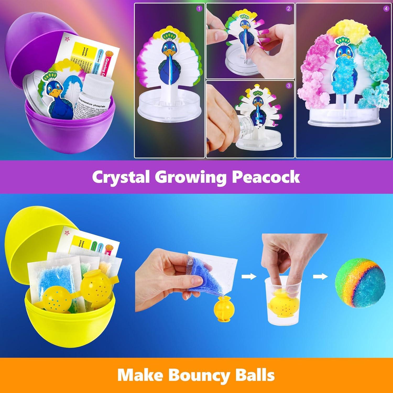 Kit de Experimentos Científicos UNGLINGA 4 Huevos Sorpresa 6 Actividades