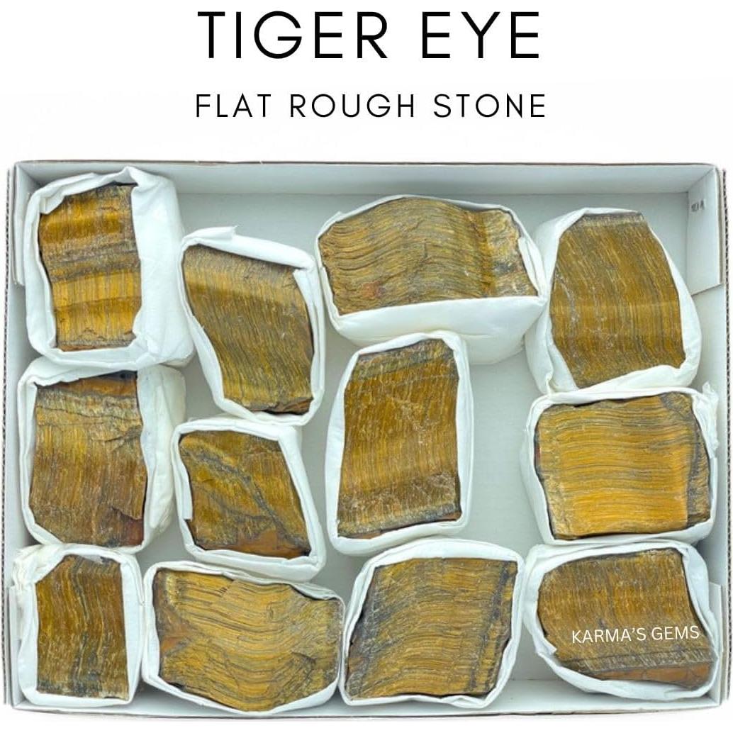 Kit de Cristales Naturales Ojo de Tigre - Karma Gems 12 Piezas