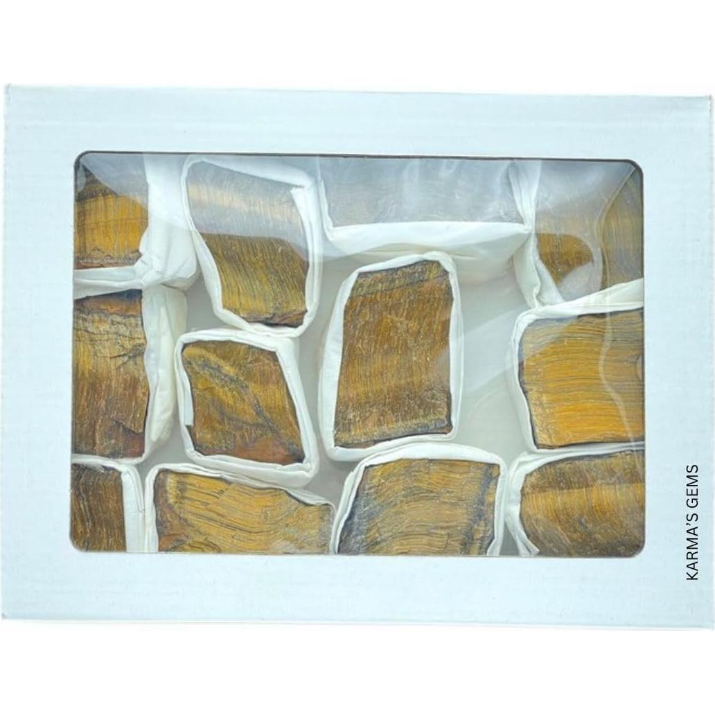 Kit de Cristales Naturales Ojo de Tigre - Karma Gems 12 Piezas