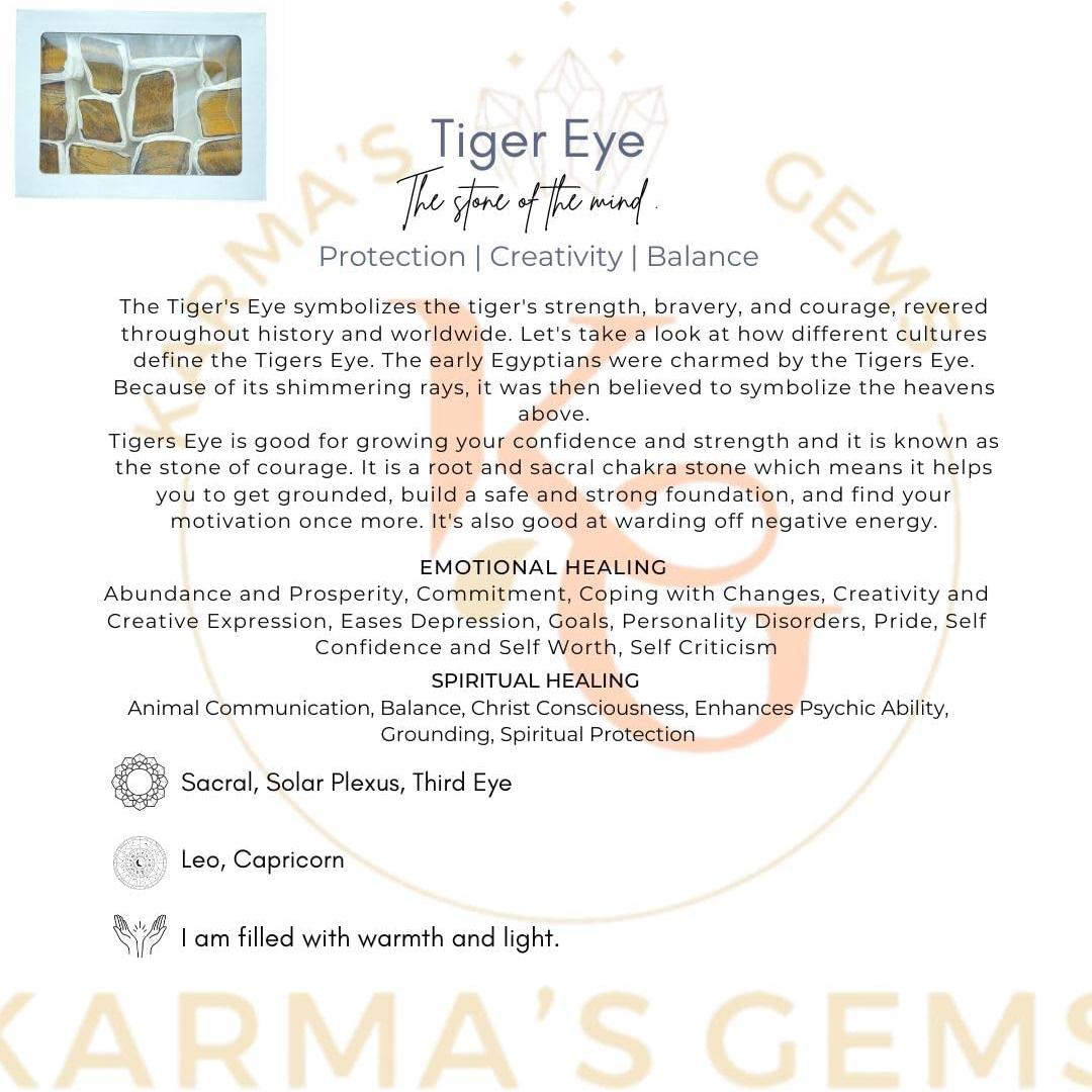 Kit de Cristales Naturales Ojo de Tigre - Karma Gems 12 Piezas