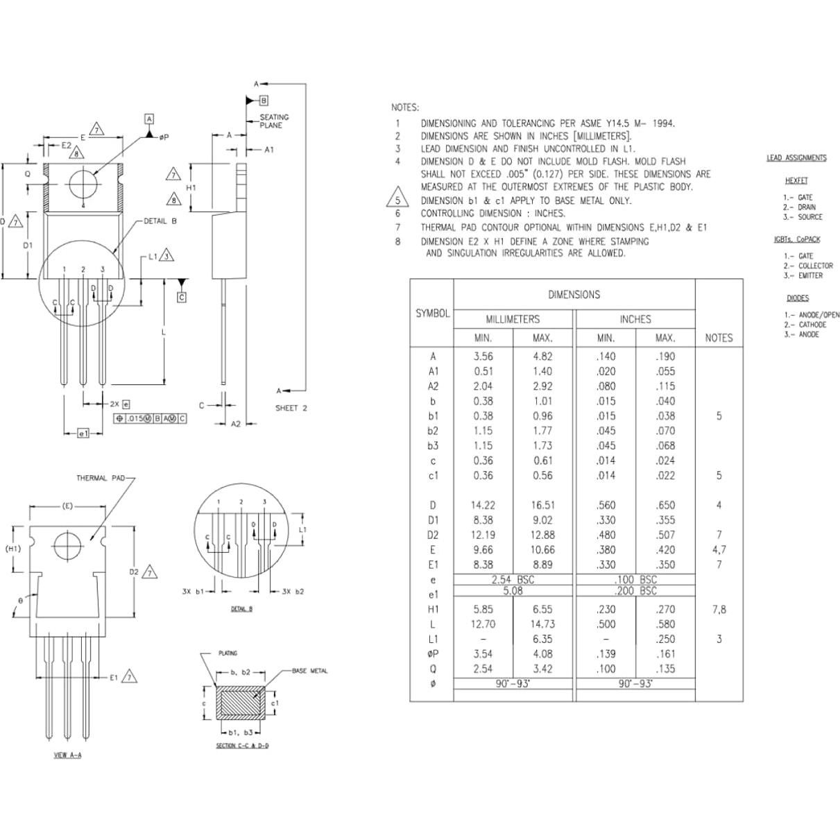 5 Transistores MOSFET IRFB4227 Canal N 65A 200V TO-220AB