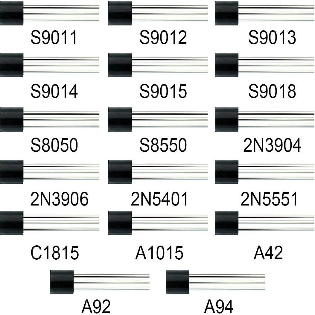 Kit de Transistores NPN PNP 170 Piezas 17 Valores DaFuRui