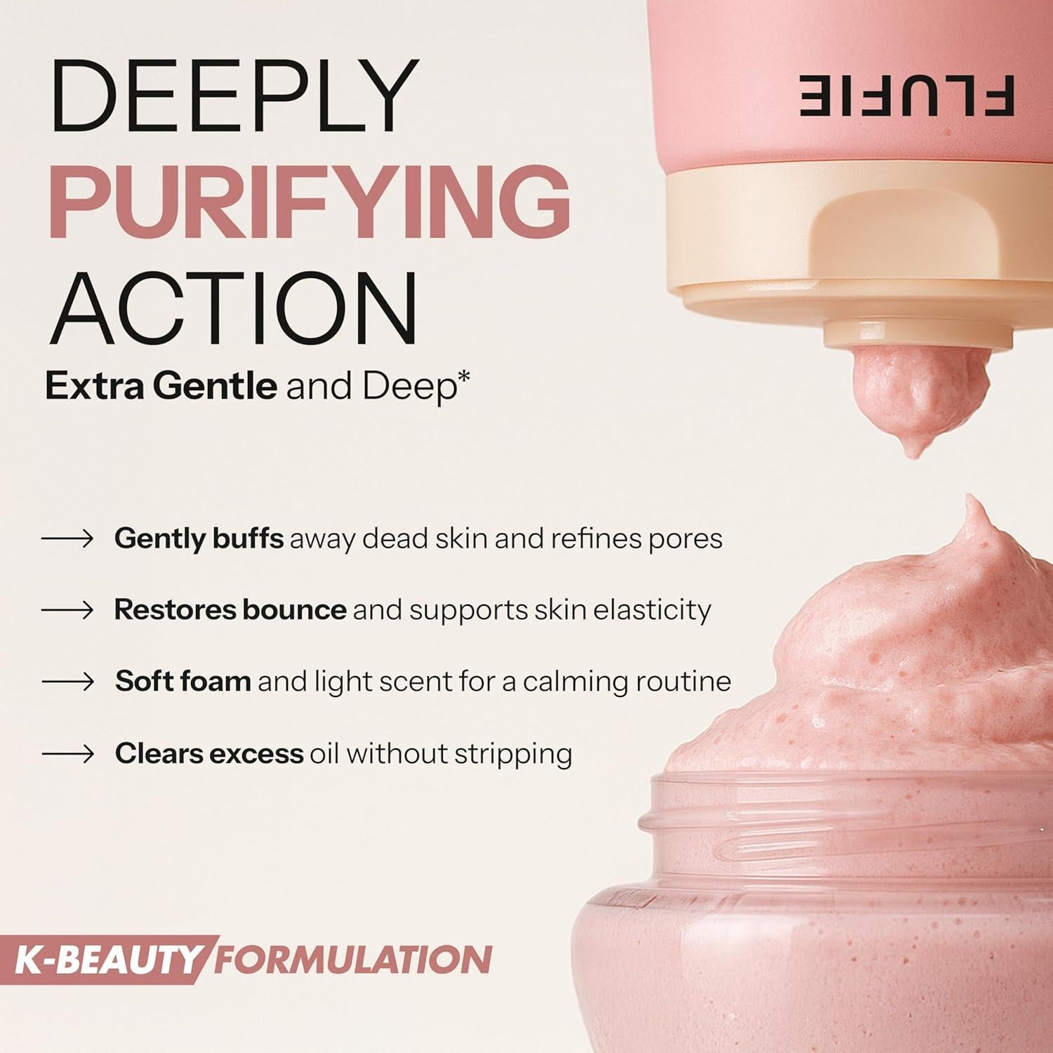 Limpiador Facial Flufie Colágeno y Frijol Rojo 125 g - Hidratante y Aclarador