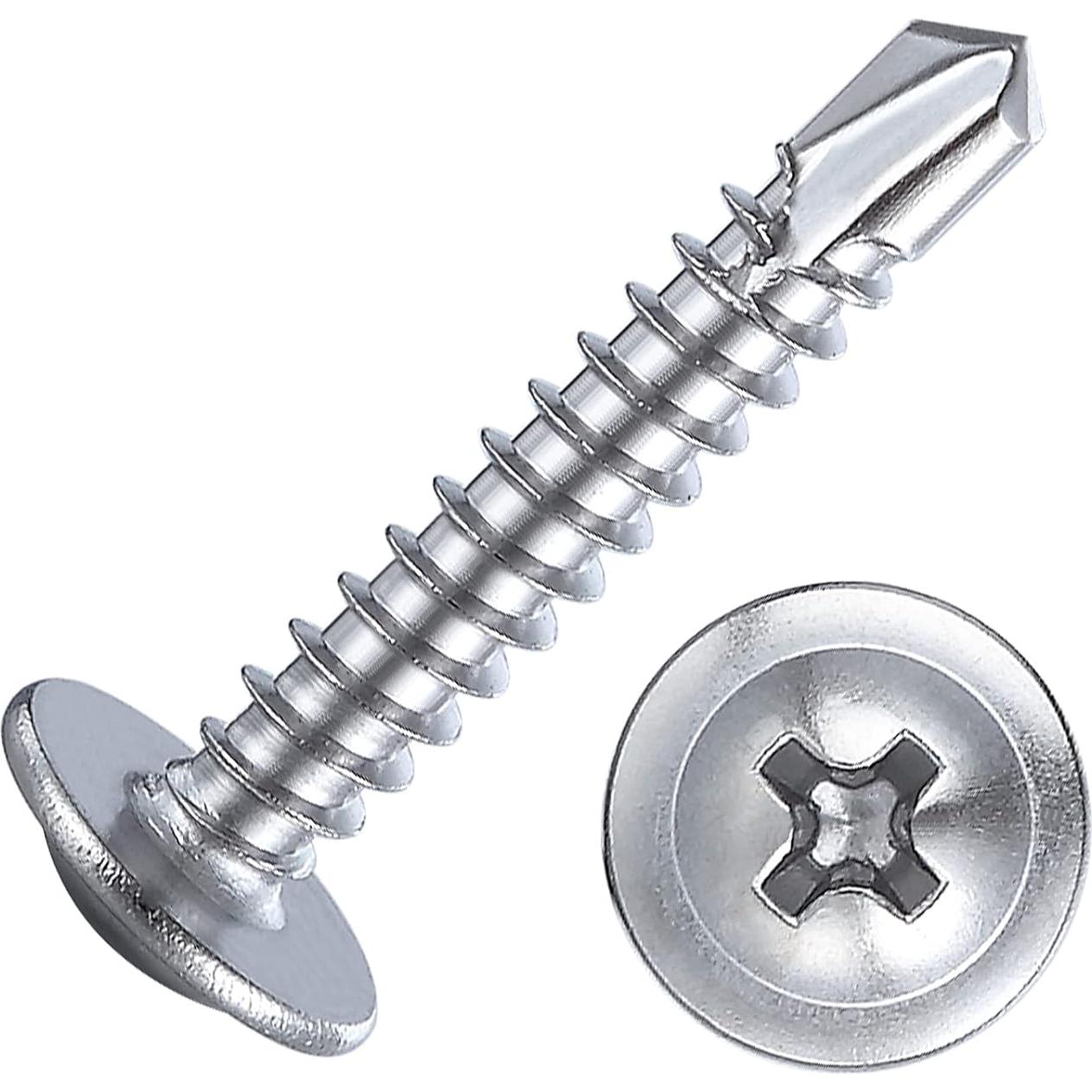 Tornillos autorroscantes Wensilon 300pcs #8x19mm acero inoxidable