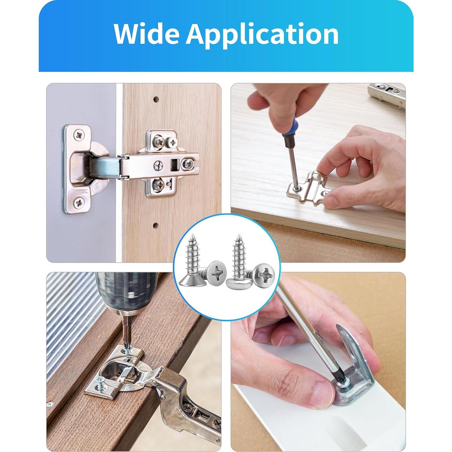 Juego de Tornillos de Madera DIVANC 820PCS M3 M4 M5 M6 Acero Inox