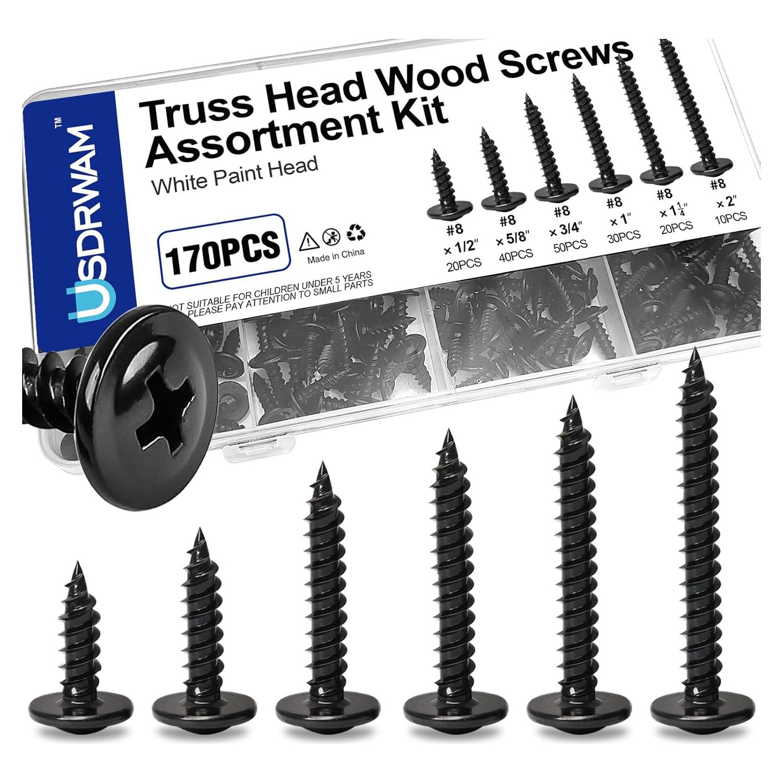 Kit de Tornillos Autoperforantes de Madera Usdrwam 170 PCS