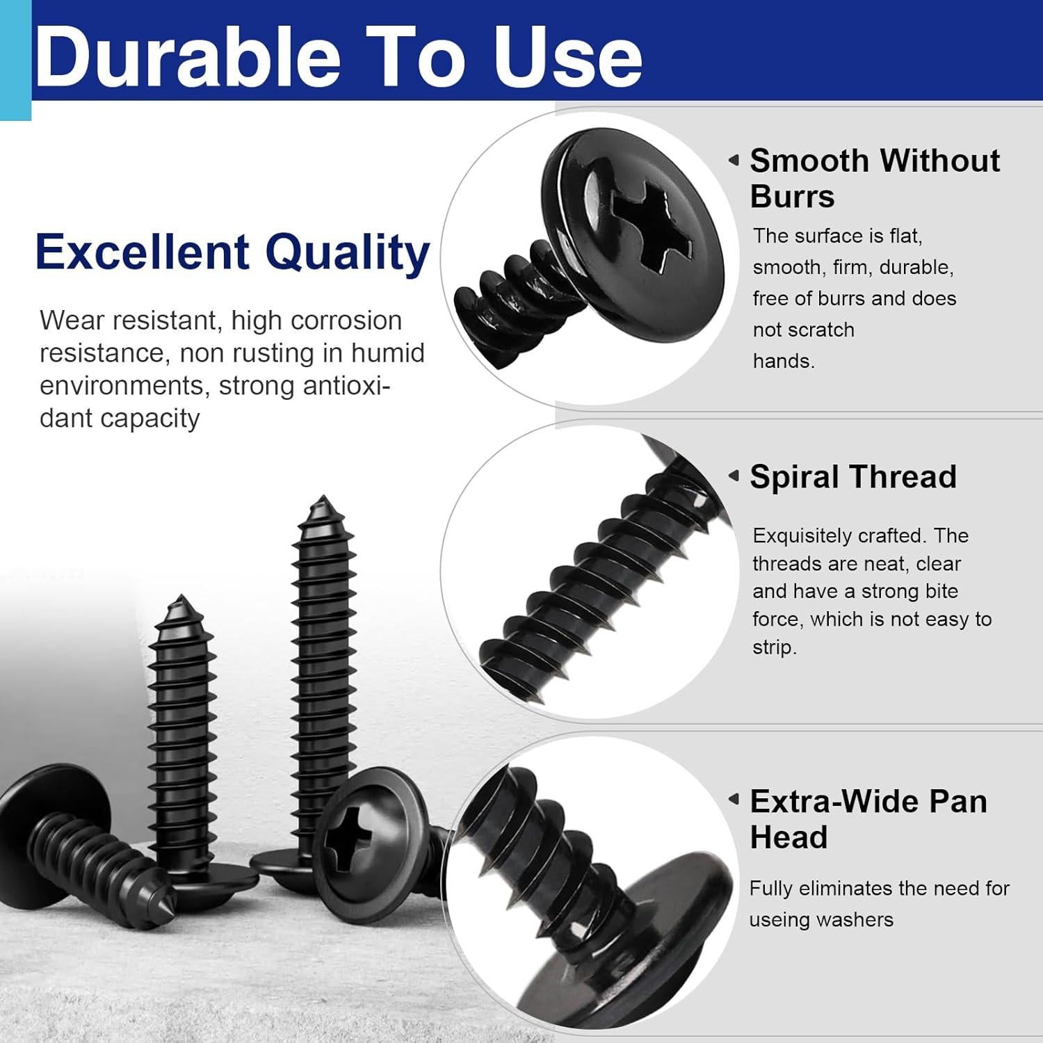 Kit de Tornillos Autoperforantes de Madera Usdrwam 170 PCS