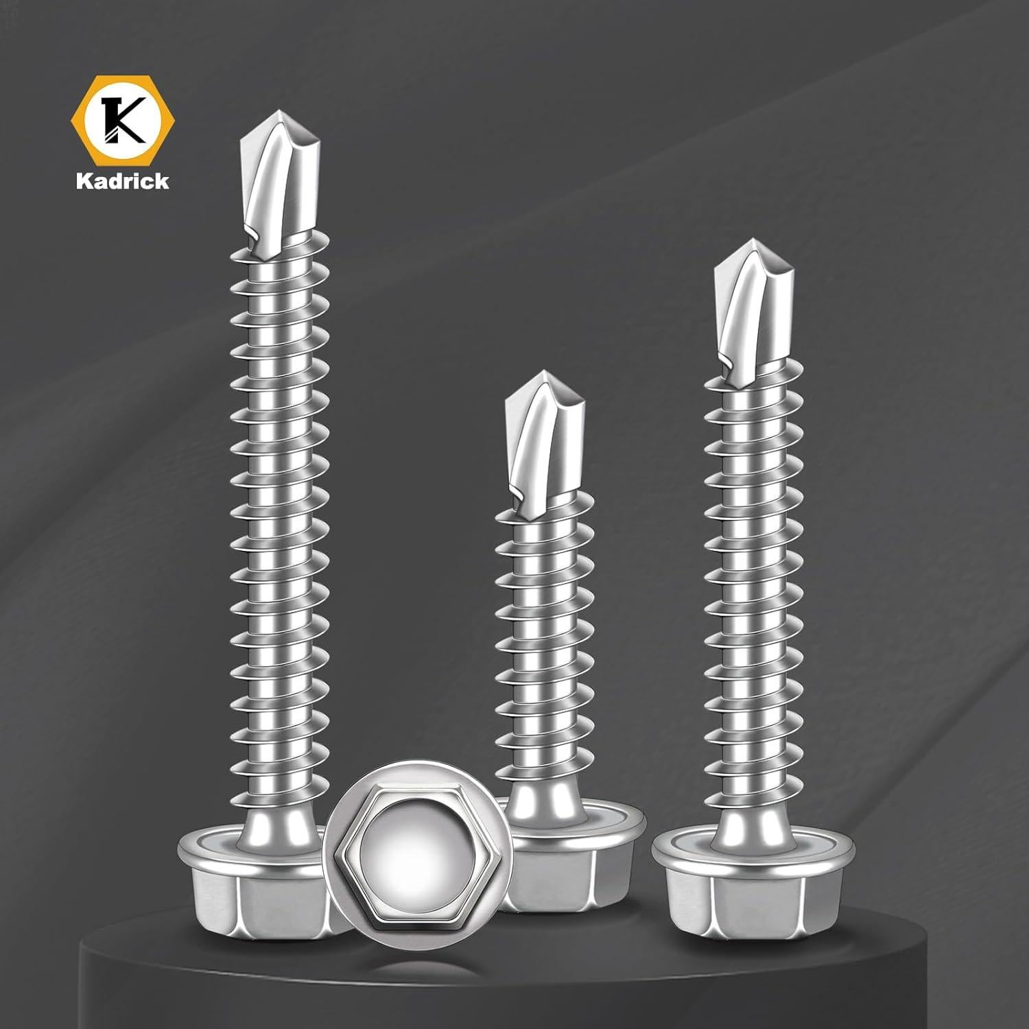 Kit de Tornillos Autoperforantes Kadrick 170 Piezas Acero Inoxidable