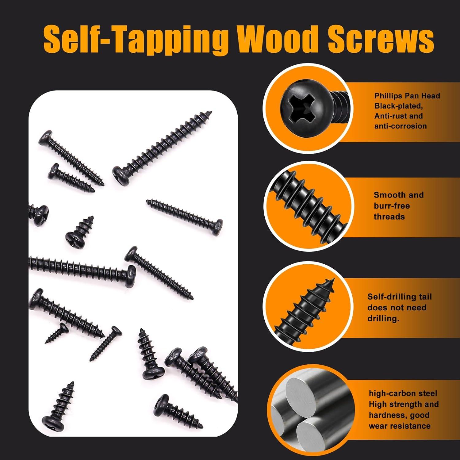 Kit de Tornillos Autoperforantes Weideer 1095 Piezas Acero Inoxidable