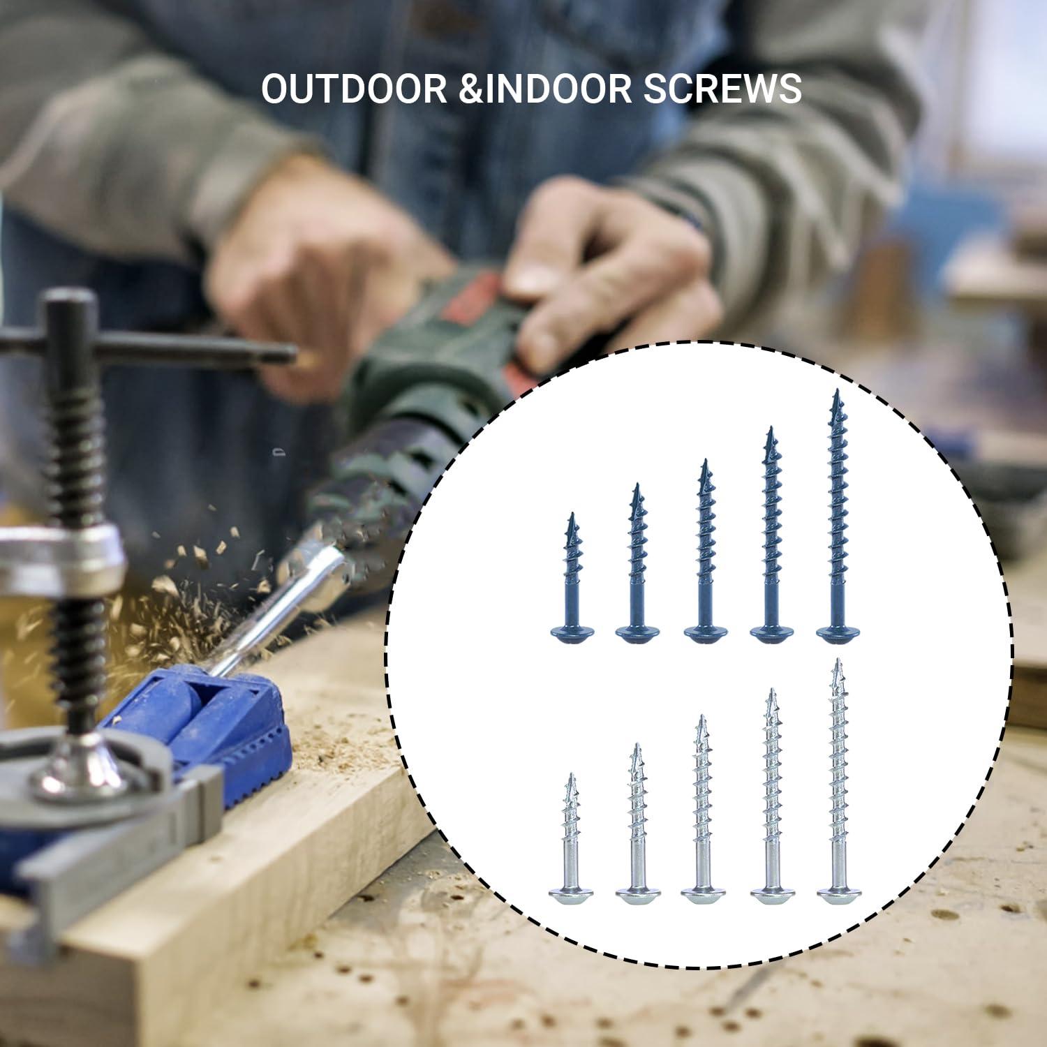 Kit de Tornillos de Agujero de Bolsillo 680 Piezas HOLIANSENG