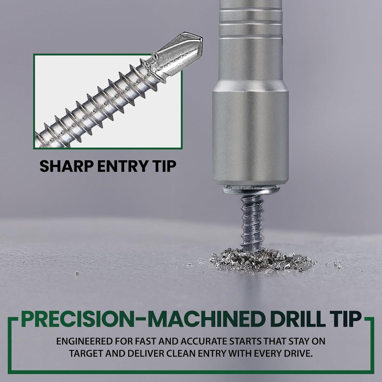 150 Tornillos Autoperforantes Acero Inoxidable Brexxty - #8 y #10