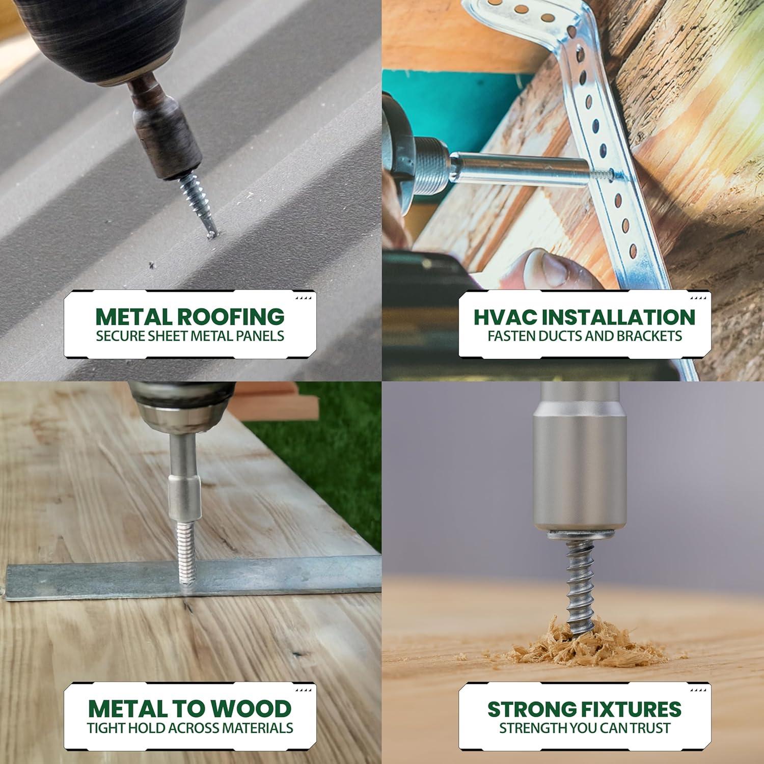 150 Tornillos Autoperforantes Acero Inoxidable Brexxty - #8 y #10