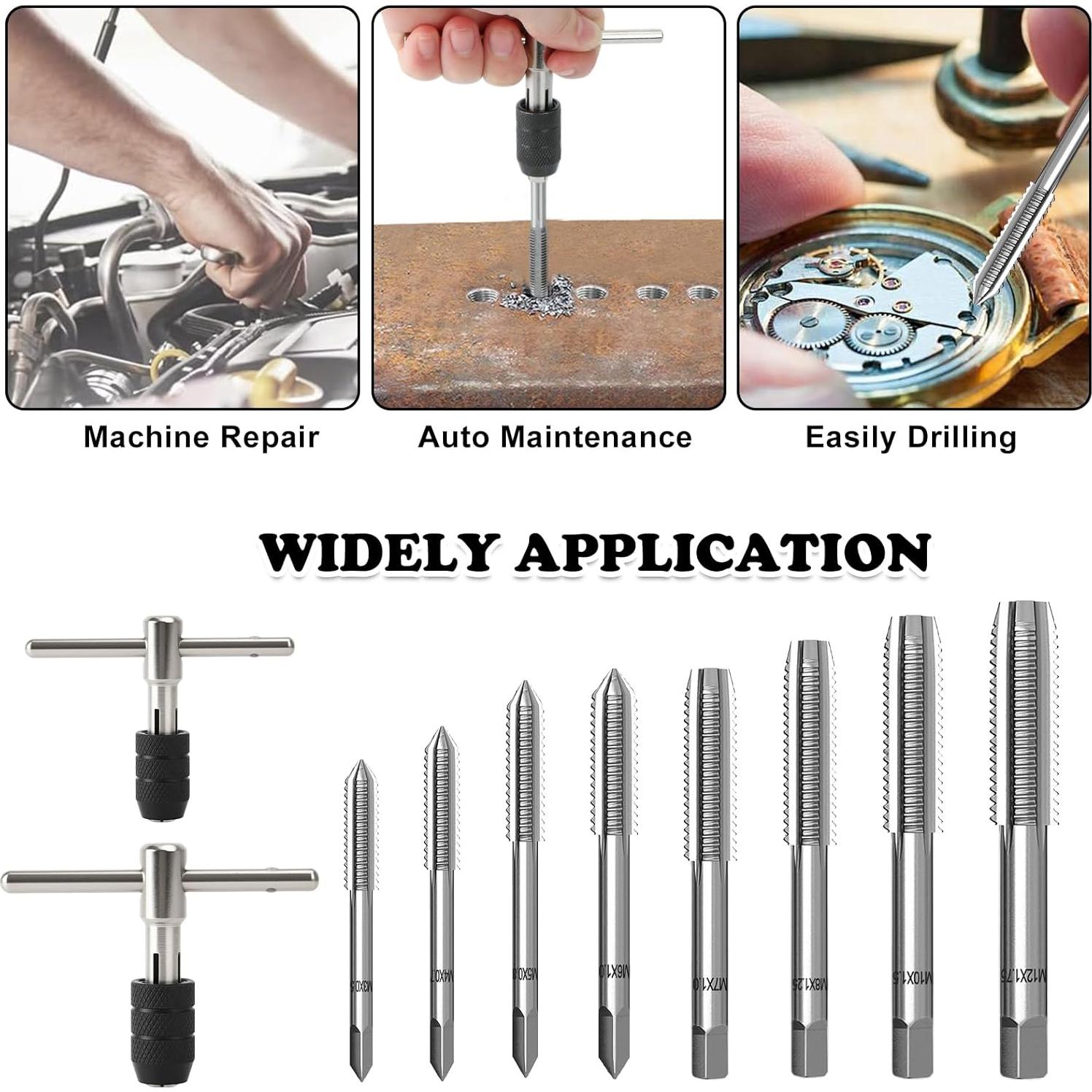 Juego de Machos Métricos 10 Pcs OFNMY M3 a M12 con Llaves