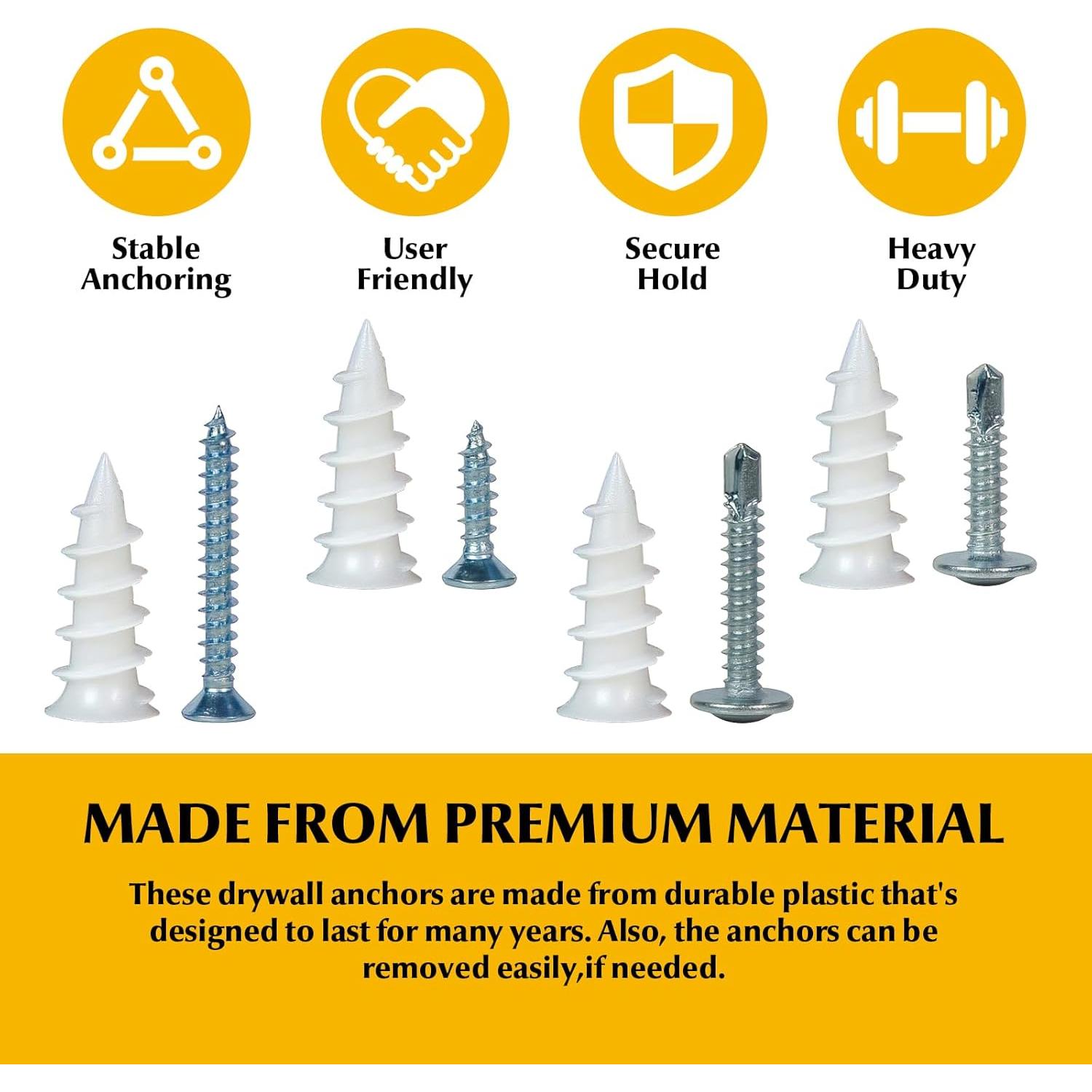 Kit 192 Tornillos Autoperforantes IROCRASPI para Paneles de Yeso
