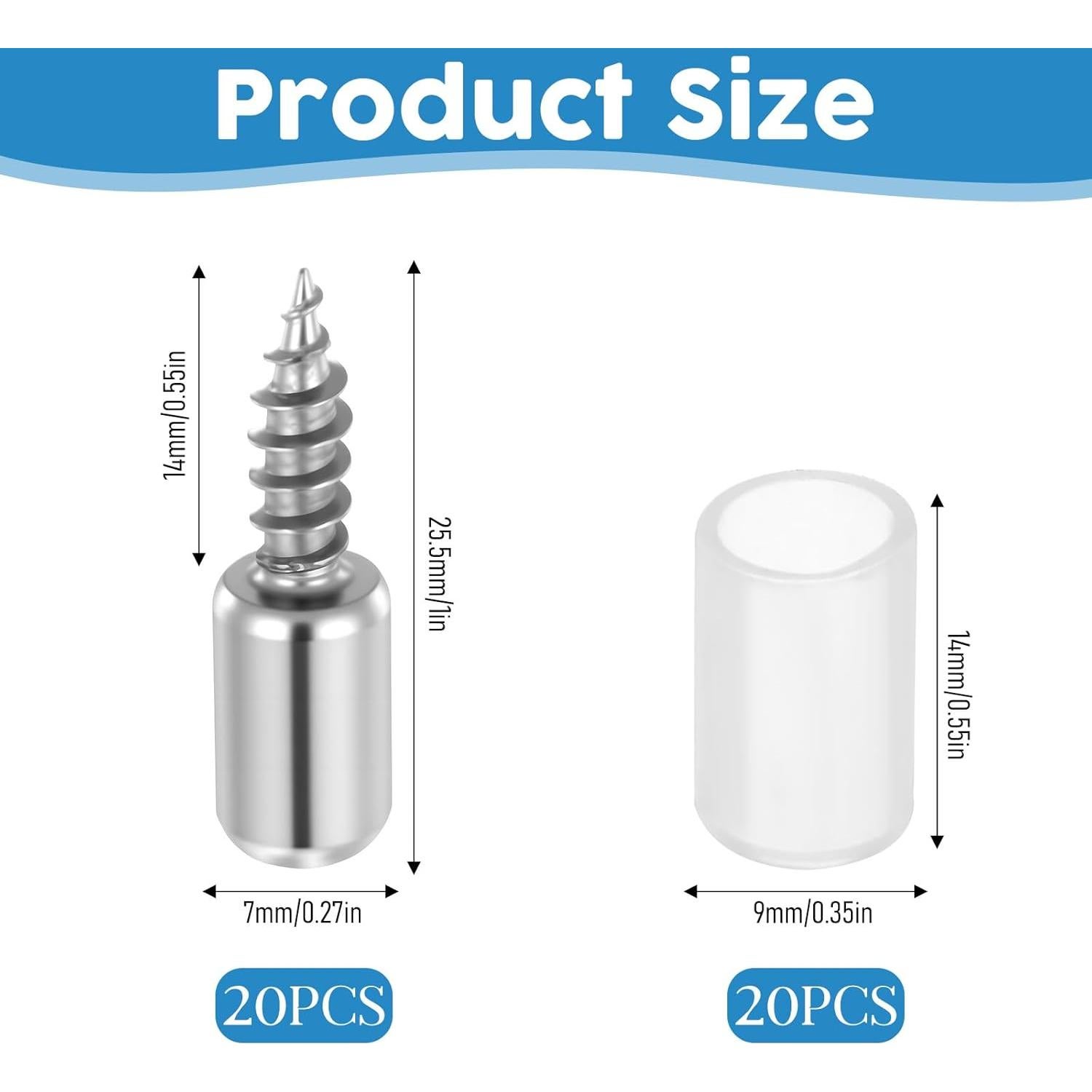 20 Tornillos Autoperforantes Giantree con Mangas Antideslizantes
