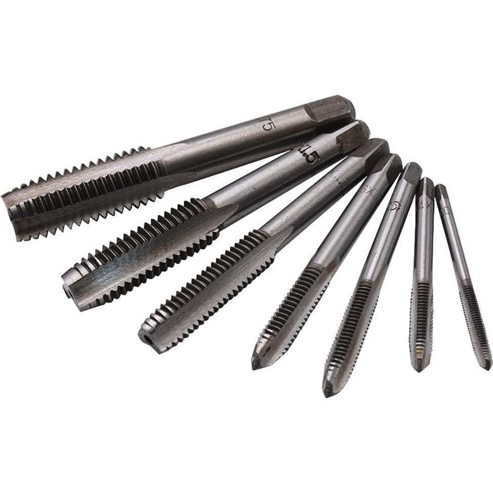 Juego de 7 Machos de Rosca M3 a M12 Fongmore Acero HSS