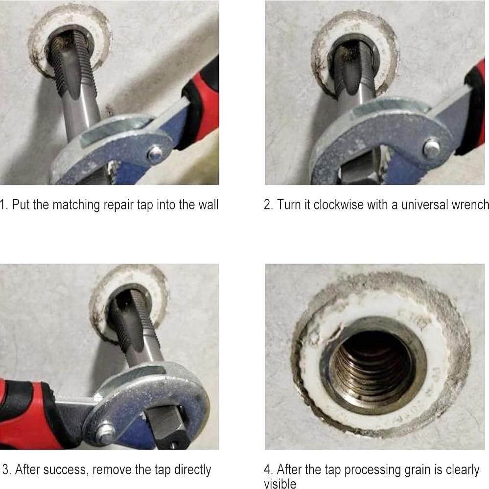 Juego de 7 Machos de Rosca M3 a M12 Fongmore Acero HSS