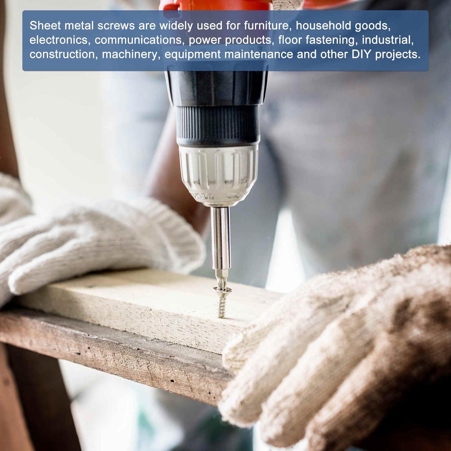 Kit de Tornillos Autoperforantes de Acero Inoxidable 304 - 510 Pcs