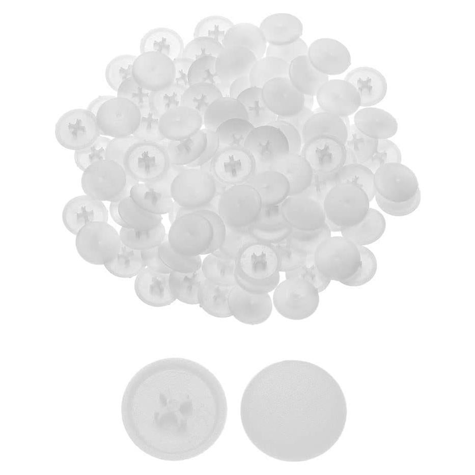 100 Cubiertas de Tapas de Tornillo Phillips Jowxsx Blancas 11mm