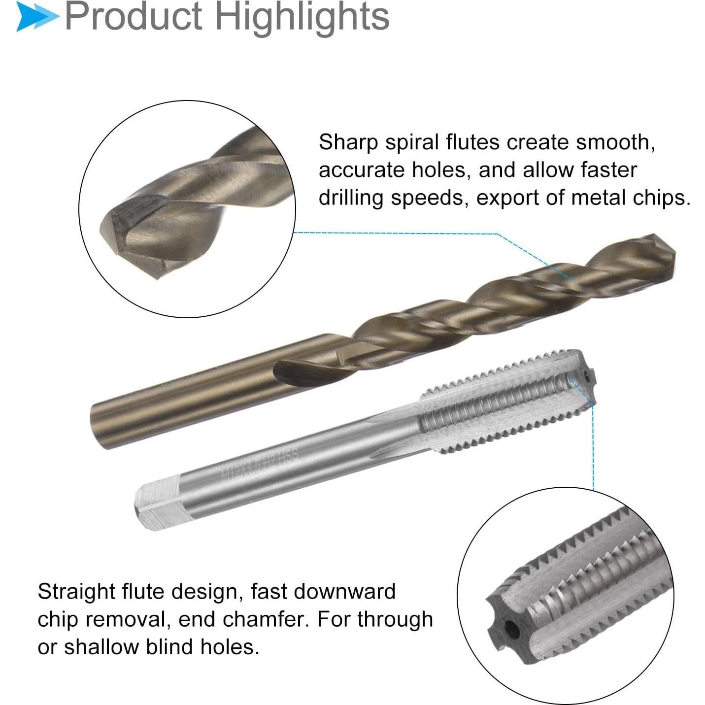 Juego de Brocas y Machos CoCud M12 x 1.5 10.5mm para Roscas