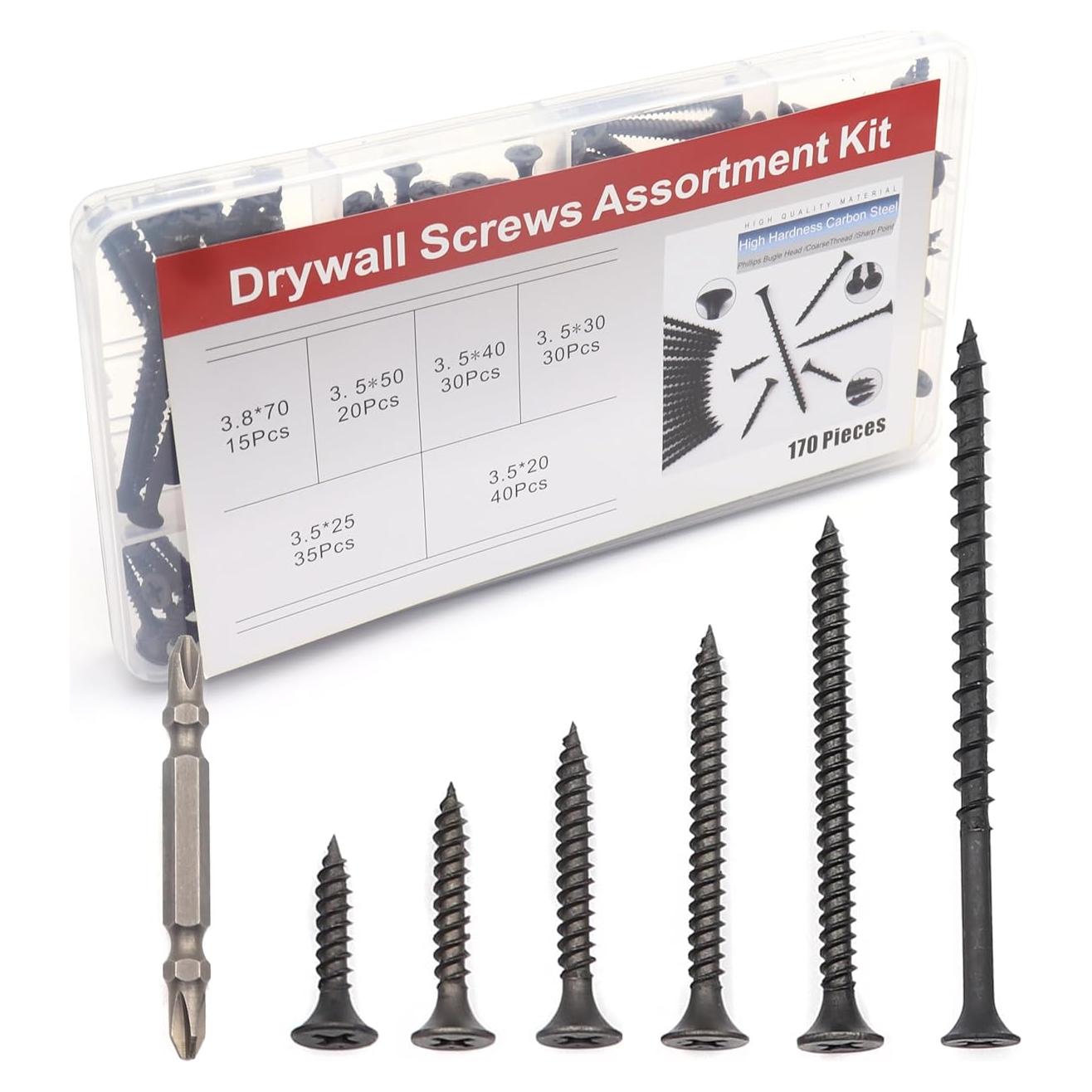 Kit de Tornillos para Drywall binifiMux #6 #7 170 Pcs
