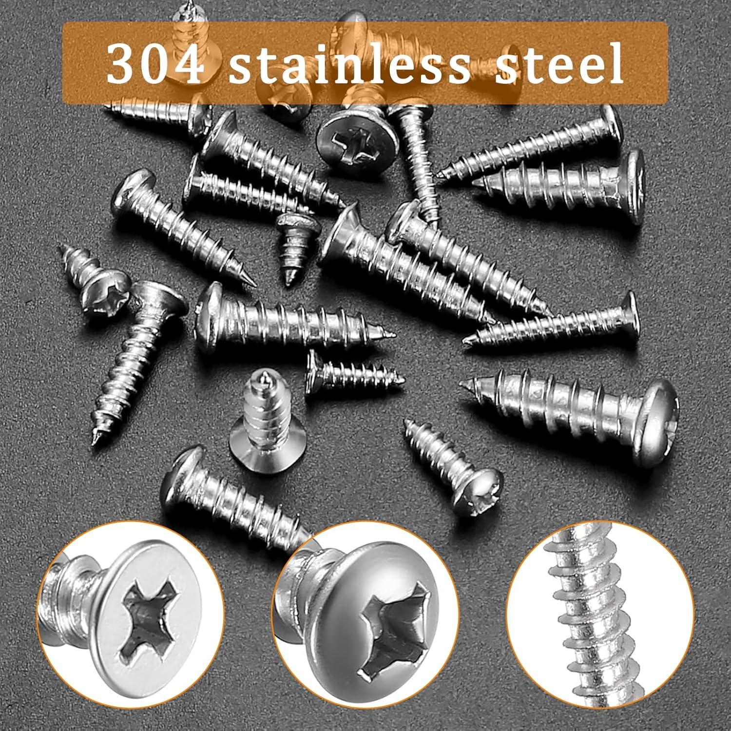 Juego de 435 Tornillos Autoperforantes Acero Inoxidable 304 M3-M6