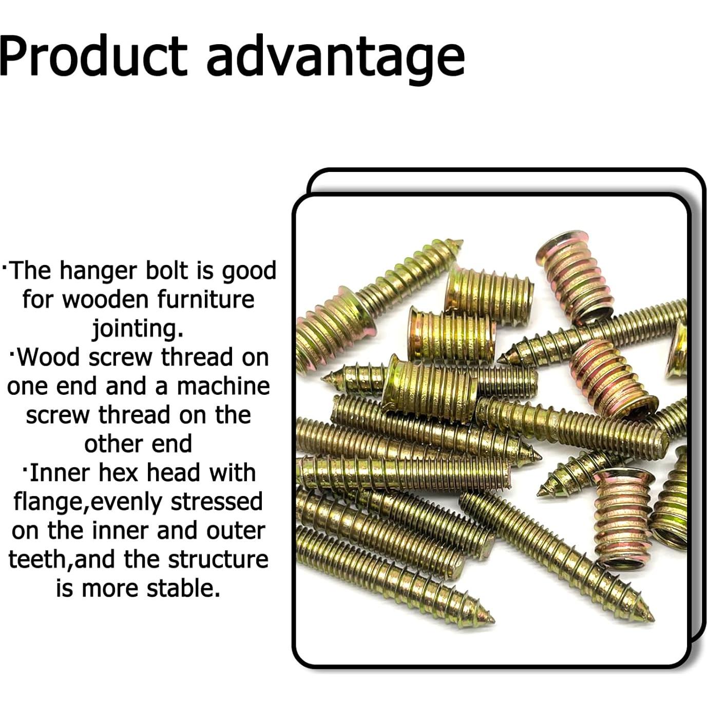 Conjunto de Muebles de Madera DGZ Store - 12 Juegos Tornillos M8