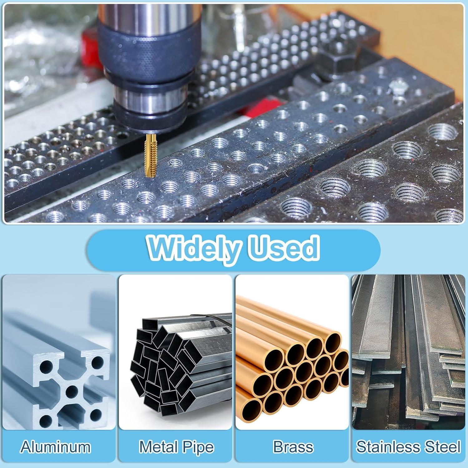 Juego de Brocas de Punta Espiral uxcell M2 a M6 Acero Rápido