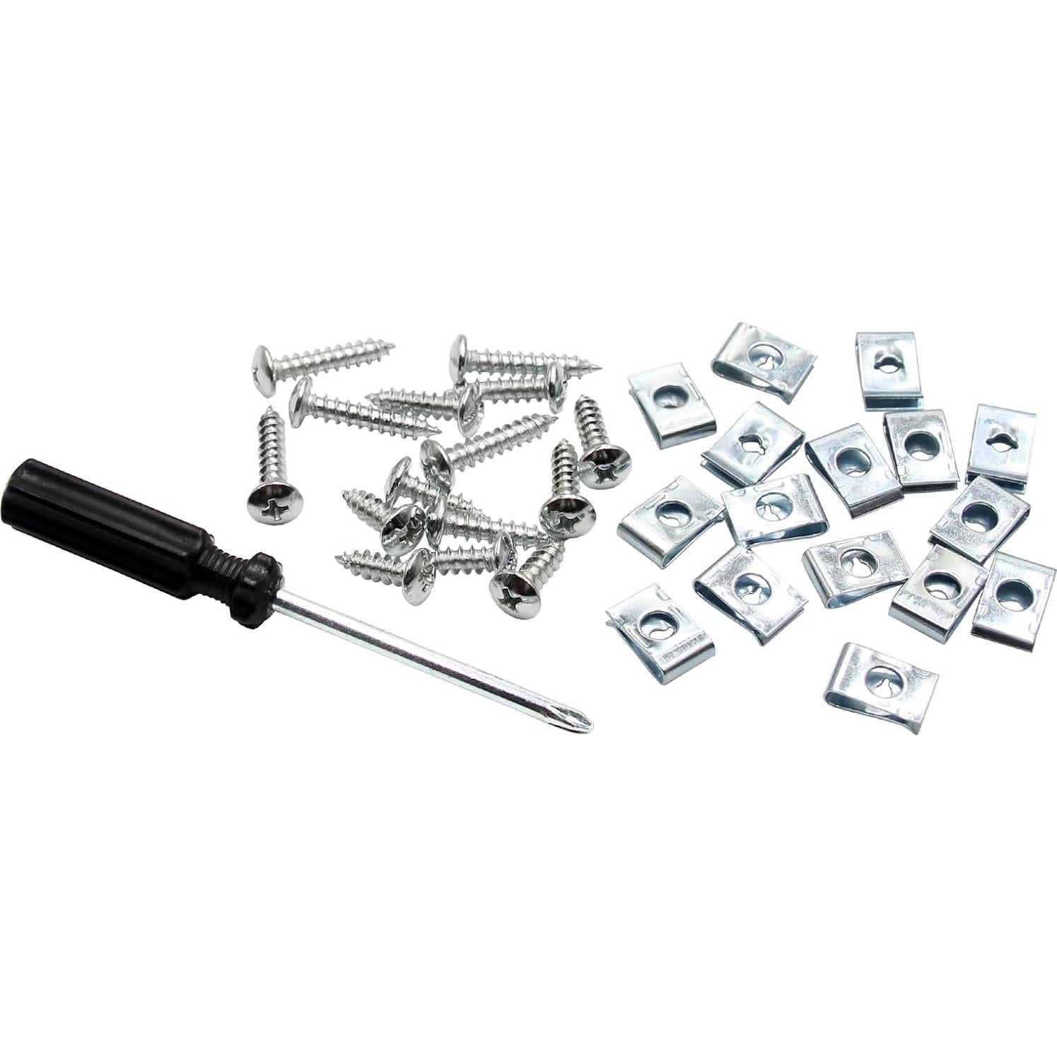 Juego de tornillos autorroscantes Greesp 4.8mm con clips U-Nut 30 piezas