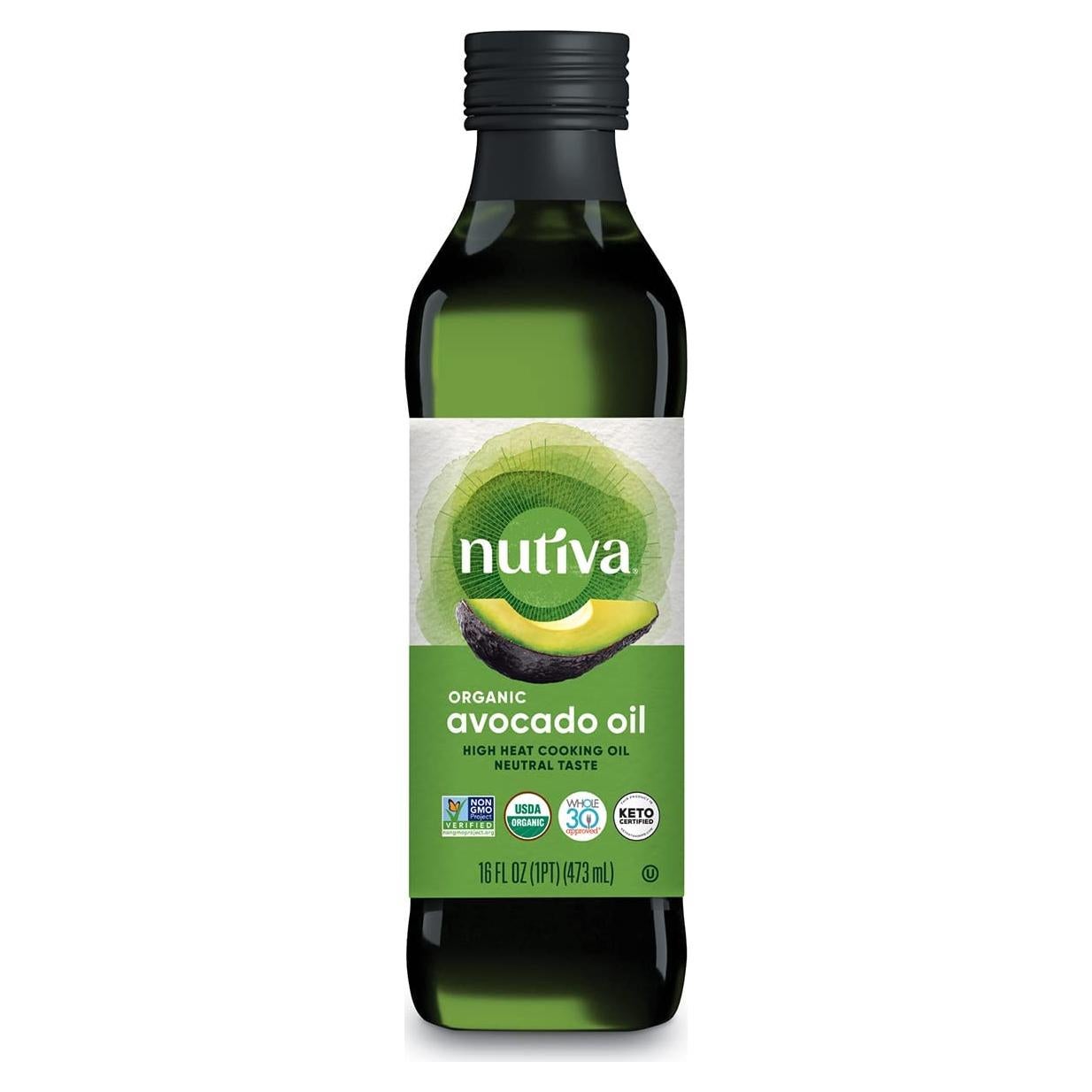 Aceite de Aguacate Orgánico Nutiva 473 ml 100% Puro Neutro