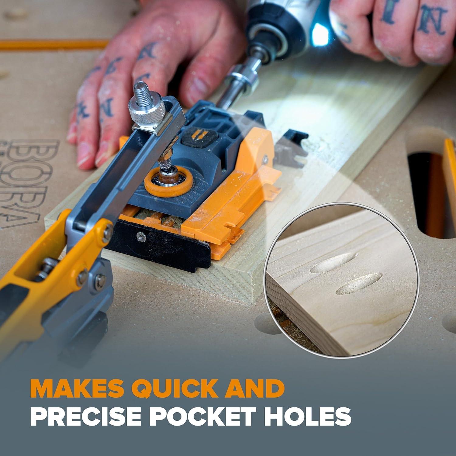 Kit de Plantilla de Agujeros Pocket BORA Mini con 350 Tornillos